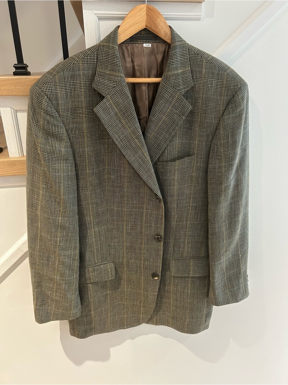 Hugo Boss Olive Gray Glen Plaid Sport Coat